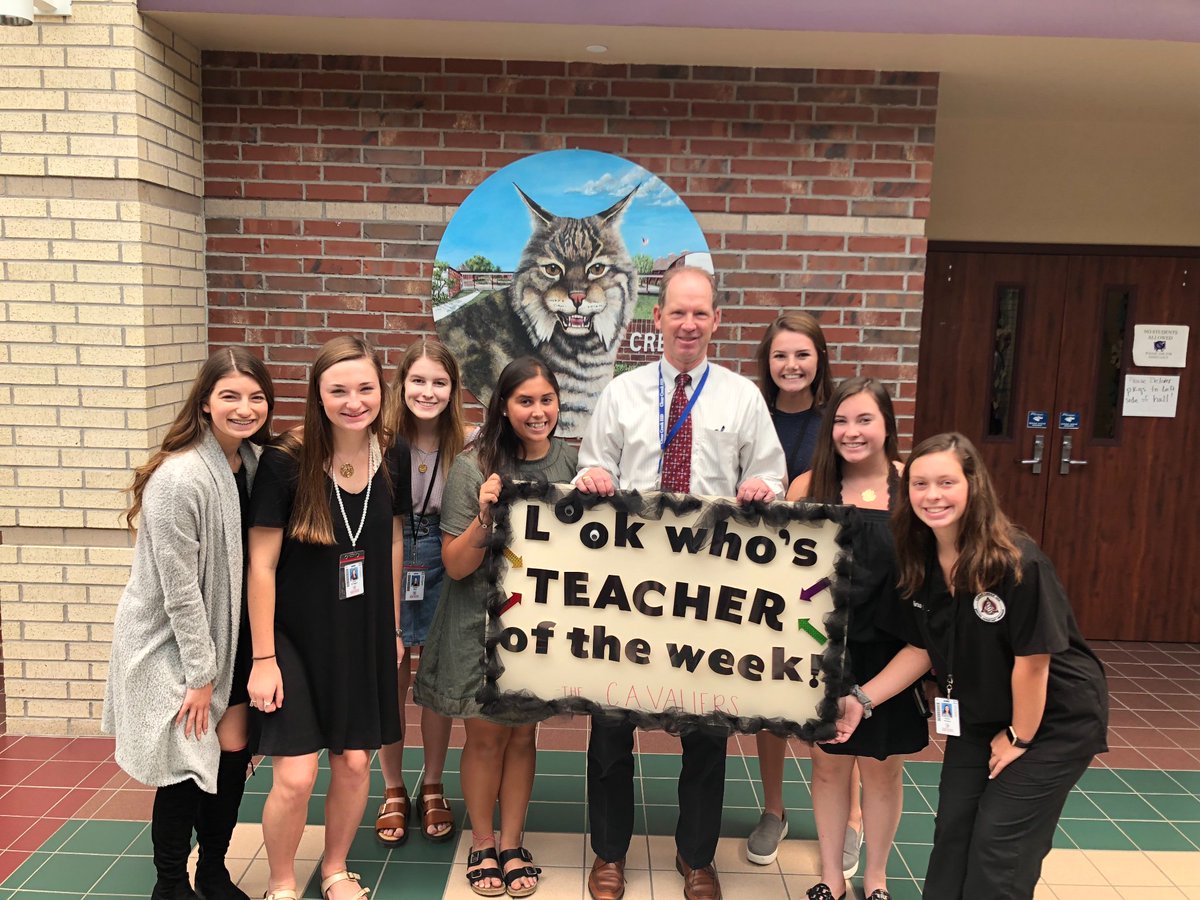 CCCavaliers's tweet photo. A big congrats to our amazing principal @Jamey_Majewski for being the Cavaliers principal of the week!! We are so thankful for everything you do for CCHS! #wildcatstothecore https://t.co/4JovUJhHIk