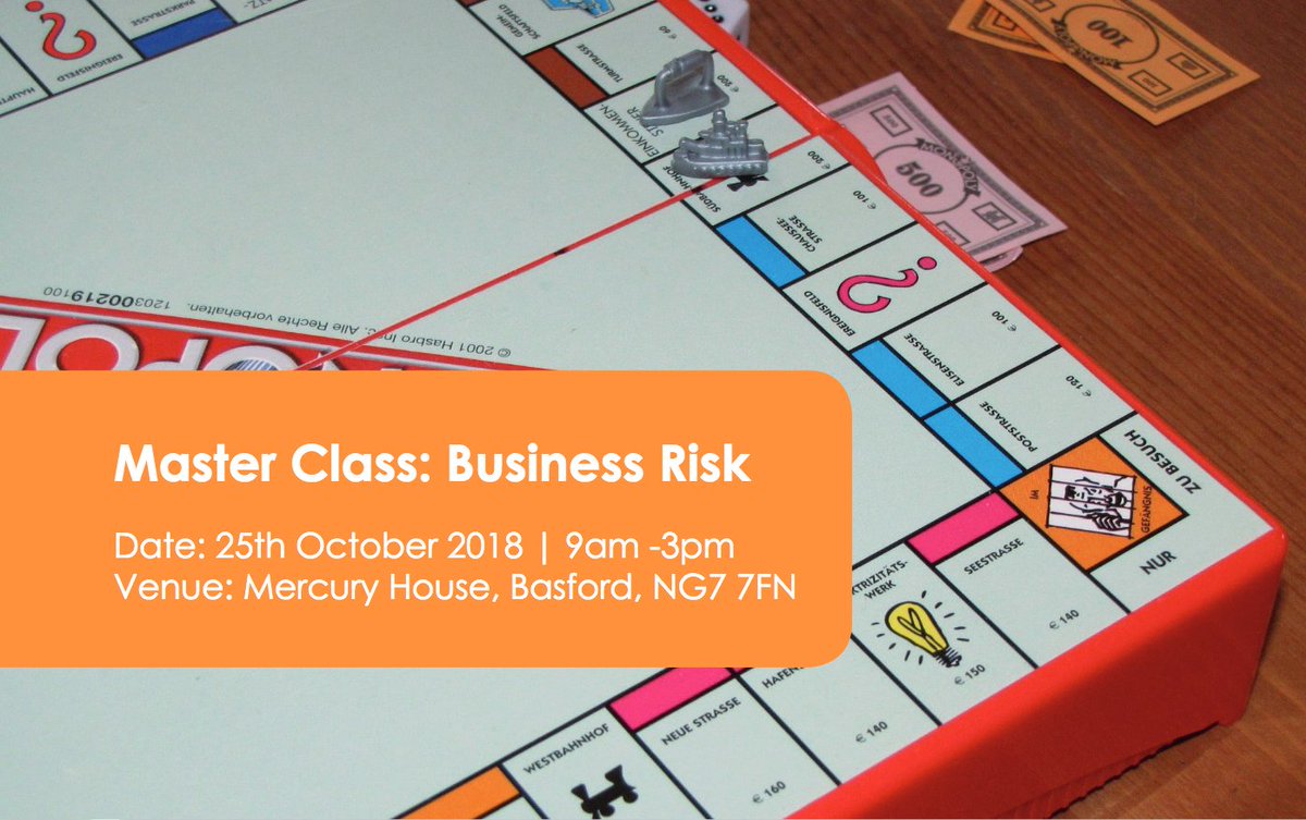 NBVtweets's tweet photo. 2 weeks to go until our Business Risk masterclass on 25th October! Learn about how to manage business risk!

Limited spaces are available! Book your place at: https://t.co/spSLtjGhqJ or email: enquiries@nbv.co.uk.

#masterclass #newbusiness #sme #eastmidlands #englandbiz https://t.co/MbyK0egfUu
