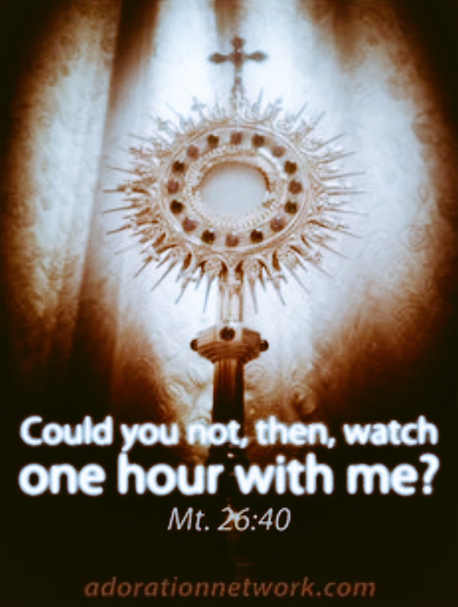 HolyAdoration's tweet photo. Could you not watch one hour with Me✝️
Matthew 26:40
#HolyHour #Prayer #FridayMotivation #PrayForPriests #ContemplativePrayer #CatholicFaith #CatholicTwitter #JesusSaves #Healing #HeIsPresent #TheEucharist #TheBlessedSacrament https://t.co/txiK76u06B