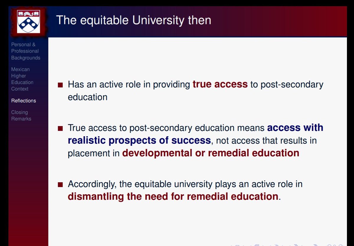 manu_canche's tweet photo. The #equitable #University has an active role in providing #true #access to post-secondary
education
#Trueaccess to post-secondary education means access with
#realistic prospects of #success, not access that results in
placement in developmental or remedial education
#UniFuture https://t.co/D4fuuM0diS