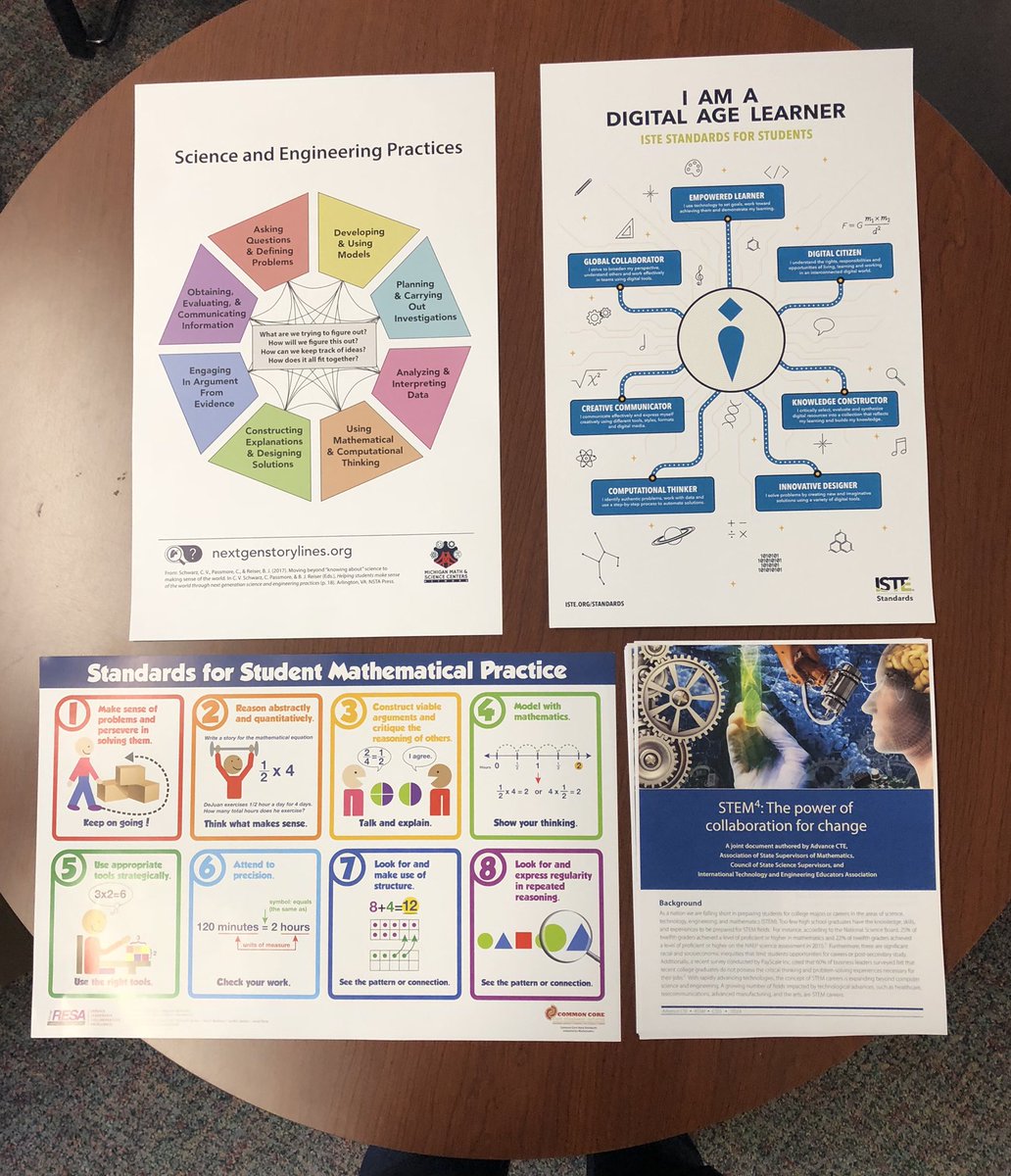 richbacolor's tweet photo. If we want to develop Ss into strong, flexible #STEM thinkers - empower them with #DisciplinaryLiteracy practices from #NGSS, #CCSSMath, and #ISTE @StacyVespremiCD @GSDacademics @RichardKlee1 @PaulSalah @maureen_bur @JasonSalhaney https://t.co/GrR9cUQD8F