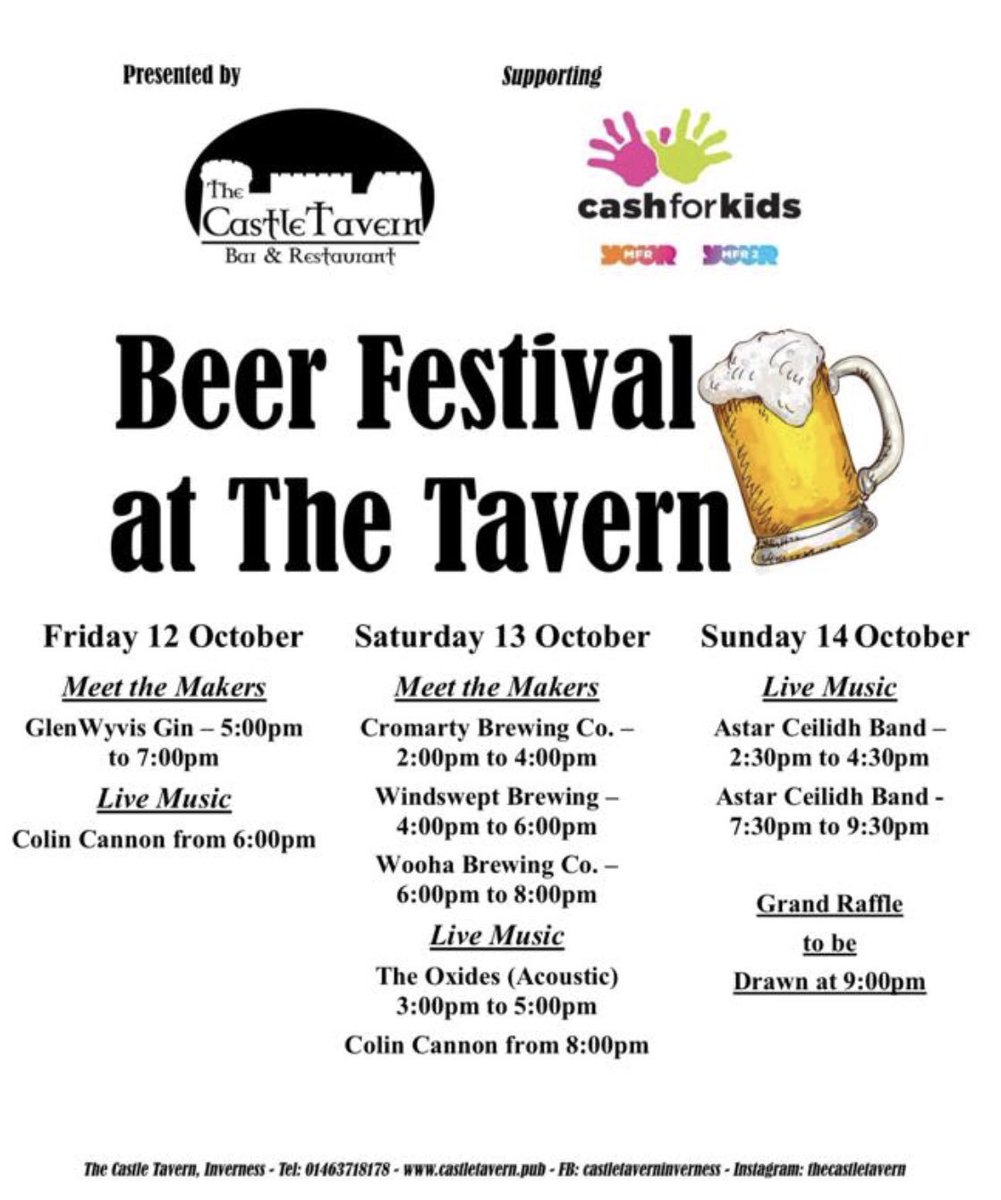 tavern_castle's tweet photo. #event schedule for #tonight and all #weekend @tavern_castle w #beer #livemusic #SkySports #charityevent @InvernessChambr @InvernessBID @MorayFirthRadio @mfrcashforkids @WooHaBrewing @glenwyvis @CromartyBrewing @WindsweptBeers @WHInverness @HighlandCraic @ArdconnelCourt https://t.co/kWzGQi9QBg