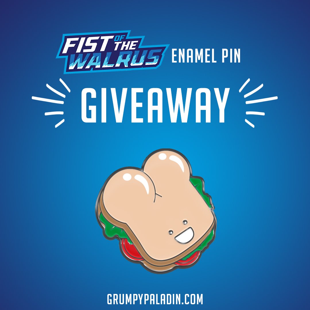 GrumpyPaladin's tweet image. Final giveaway before TwitchCon! Win your very own @FistofTheWalrus Butt Sandwich Enamel Pin from Grumpy Paladin! Giveaway is open until 10/18/18 at 11:59 PDT. No purchase necessary.

Visit bit.ly/EmotePinGiveaw… to enter and remember to tag a friend!