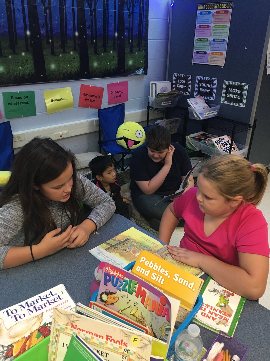 Reading Buddies! The kids love this time together!