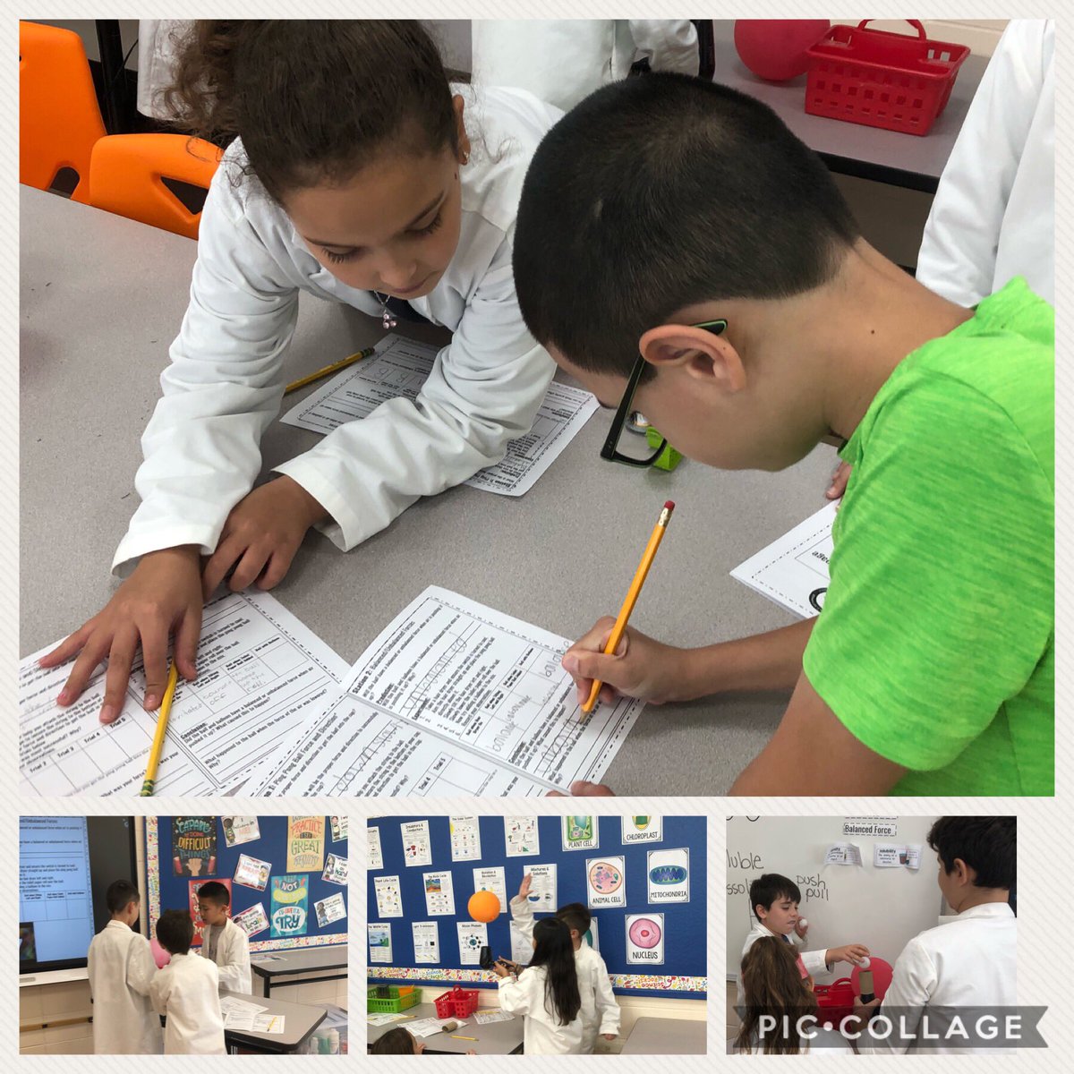 DiscoveryLabPOB's tweet photo. Look at what Mr. Paskal’s #scientists did today in the #DiscoveryLab! We #worked with #balanced and #unbalancedforces and #conducted several #trials to find a #strength and #direction to get the ball into the cup! @AlisonJClark @MrsWintersSR @JoyceTB213 @POBSchools https://t.co/PlxGyKiH8R