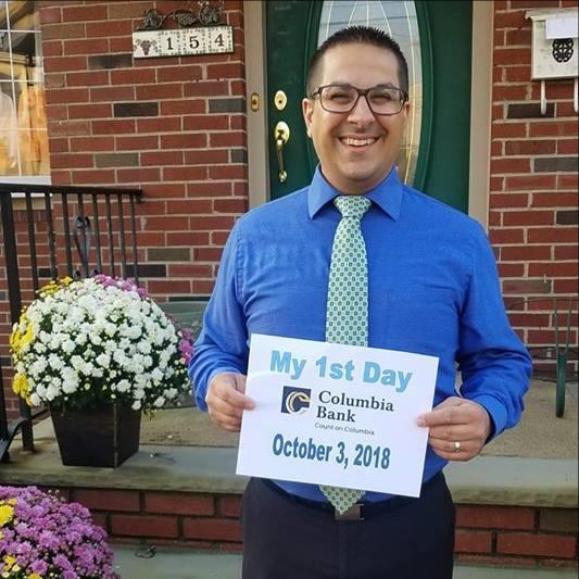 ColumbiaBank's tweet image. In honor of Frank's first day at Columbia Bank as our new Retail Construction Manager, his family found a creative way to announce the news! We loved the post so much that we decided to share it! Welcome to the team, Frank! #CountOnColumbia #CareersAtColumbia