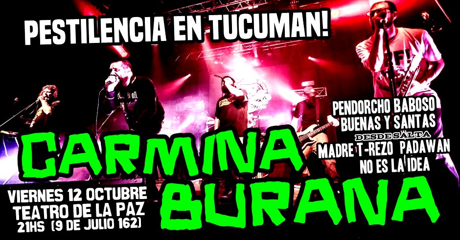 cburana's tweet photo. TUCUMÁN!
📆Viernes 12 Octubre ★ Teatro de La Paz (9 de Julio 162) https://t.co/OGNjHhiET0