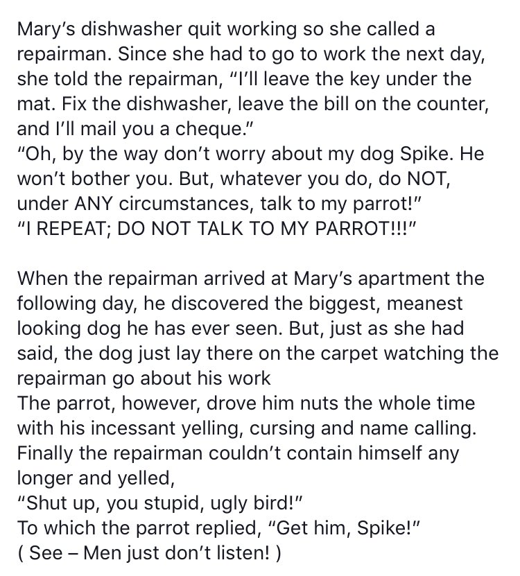 #ParrotJoke had to share 😂😝🙌🏻