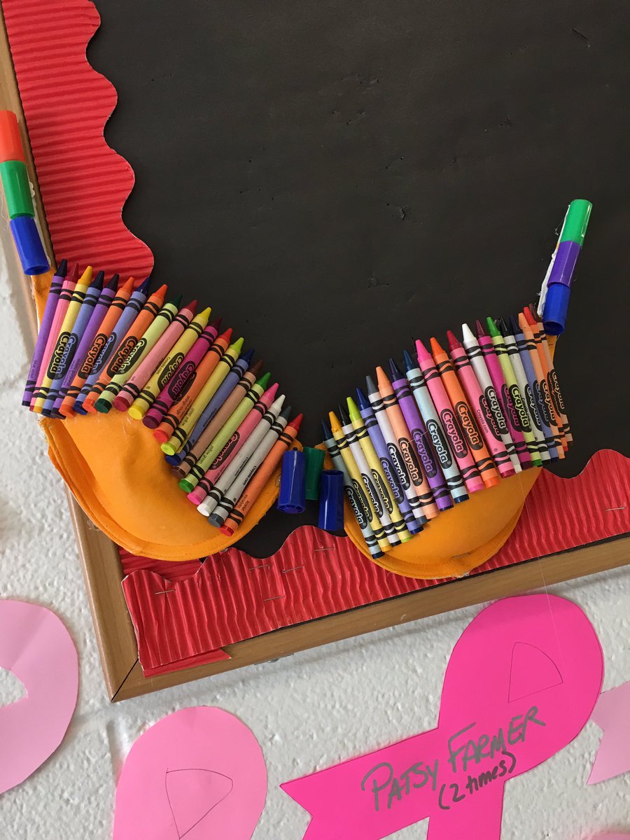 kpatrick1217's tweet photo. @Mrs_WoodNOs finally got her family’s contribution to the breast cancer board up! @sciteacher17171- such a cute idea! #EXCELisALLin https://t.co/tLRRGJBHjQ