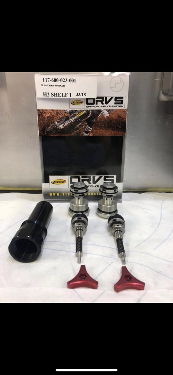 Another <a href="/KTechSuspension/">K-Tech Suspension Ltd</a> ORVS kit fitted today in a set of WP XPLOR forks . These kits are selling fast . Get your orders in now .