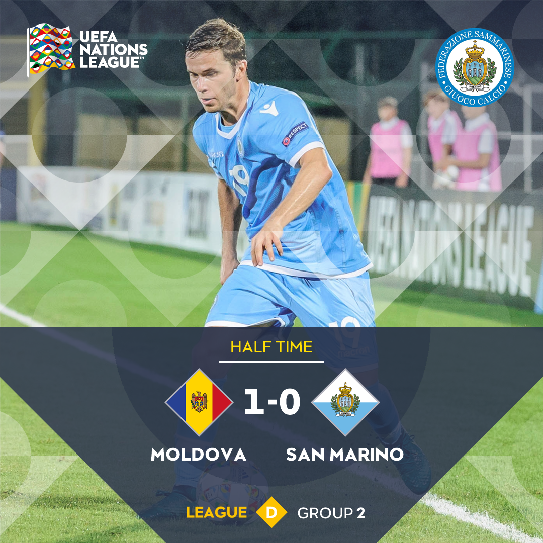 FSGC_official's tweet photo. #NationsLeague | #MOLSMR | @EURO2020
HALF TIME | Moldova-San Marino 1-0
#ForzaSanMarino #ForzaTitani https://t.co/378lljVBWD