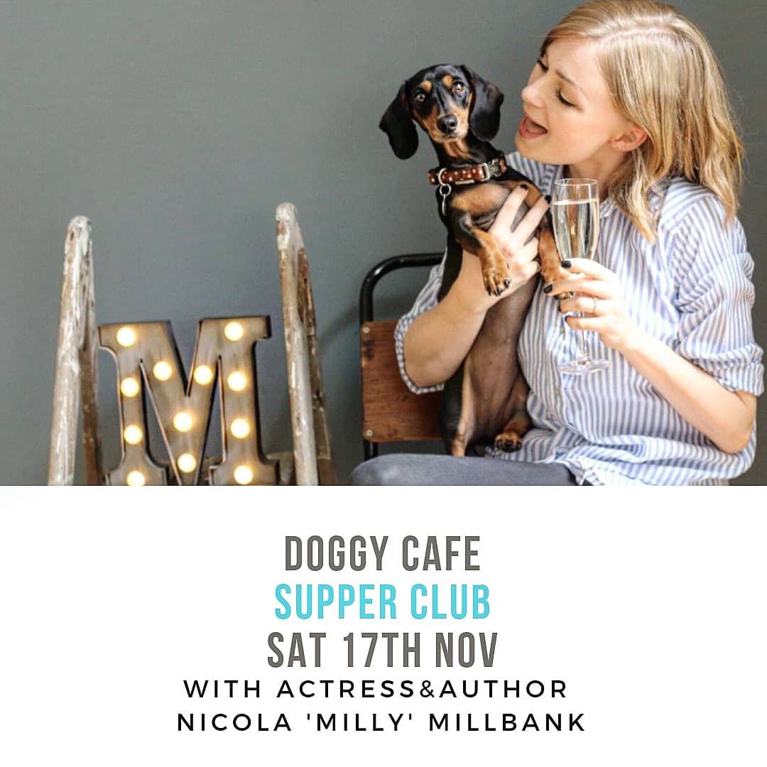 <a href="/Doggycafechat/">Doggy Cafe</a> &amp; Actress &amp; Author @MillyCookbook present Give The Dog a Bone for Peeps&amp; Pups- Supper Club! Menu is  from her two cookbooks - Milly's Real Food &amp; Give The Dog a Bone. Sat 17th Nov 4pm.  wefifo.com  #dogsoftwotter #londonevents #supperclubs #londondogs