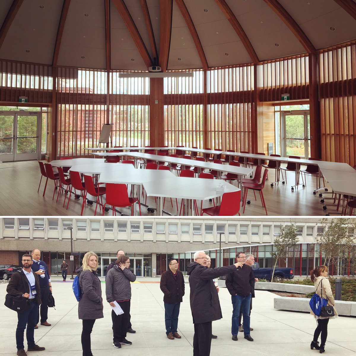 aurbanist's tweet photo. @BradParkes1 gives an excellent tour of @LaurentianU during #OPPI18. Great to see how the #campusplan is being implemented. @DIALOG https://t.co/28ds3brqAM