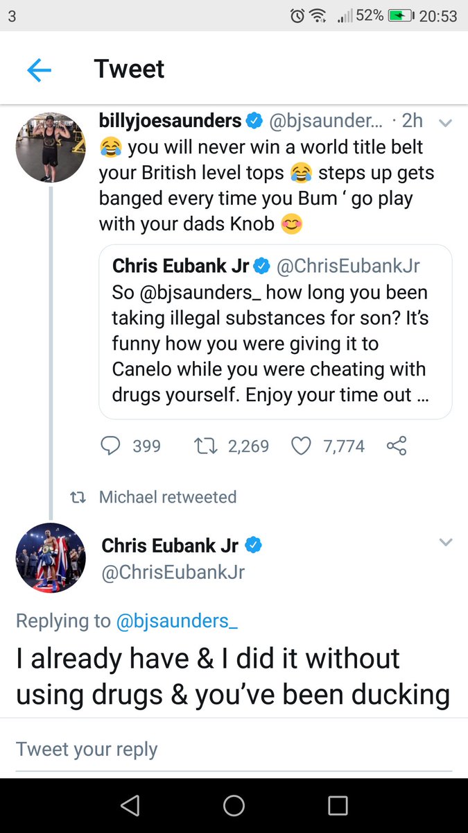 NewAgeBoxingUK's tweet photo. This does make it sound like Chris has been playing with his dad's knob without using drugs. It isn't what he meant. I think. https://t.co/8nfp6c53bQ