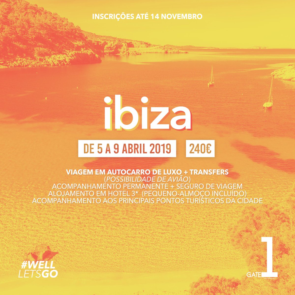 Gate1TO's tweet photo. 🛫🚍 🎶🏝️🔜

#Barcelona
#Amesterdão
#Londres
#Ibiza

#Gate1 #Gate1TourOperator #WELLLETSGO https://t.co/njkqvfI4mK