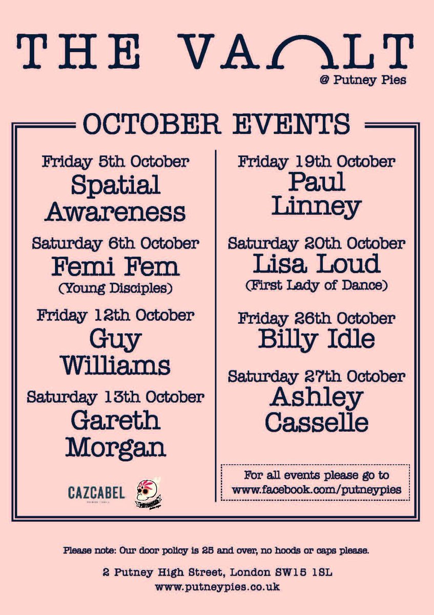 Hyped to be back at The Vaults in Putney this evening