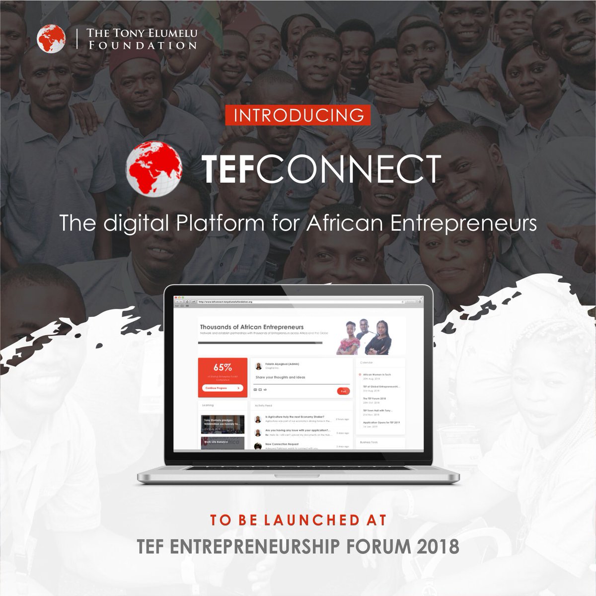 We will launch the World’s Largest Digital Platform for #AfricanEntrepreneurs at the #TEFforum2018. Are you ready for this?