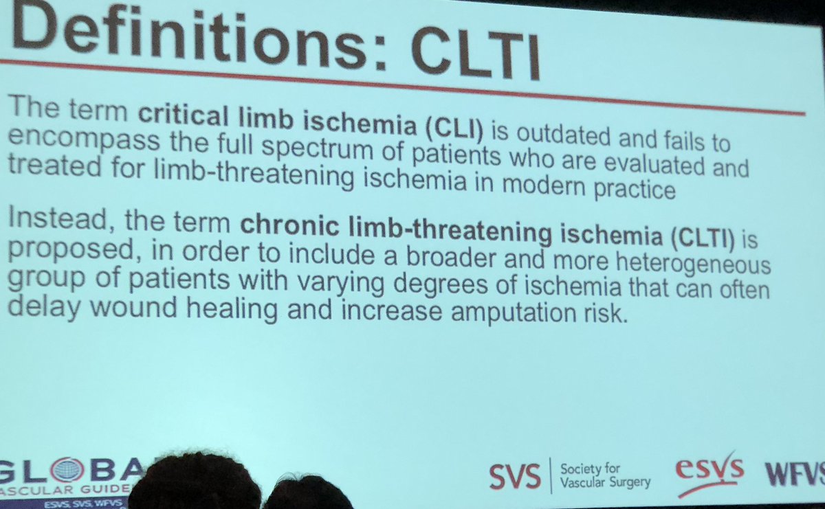 ahmedkayssi's tweet photo. Dr. Conte @UCSFvascular argues that we need to modernize how we talk and think about limb ischemia to reflect current understanding of the disease #DFCon18 #ToeAndFlow https://t.co/DwVDKi8Oda