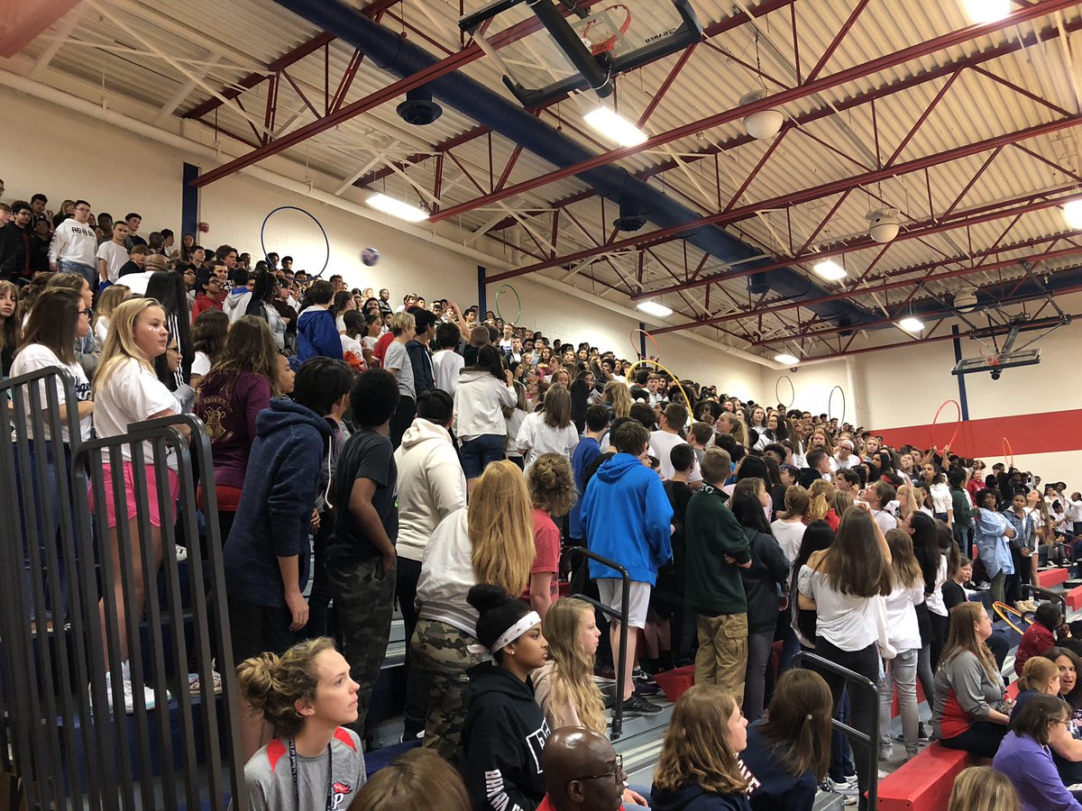 THEPatriotHS's tweet photo. All four classes represented well at the pep rally today! #PHSInfo #PHSHoco https://t.co/CFkW0TCoW4