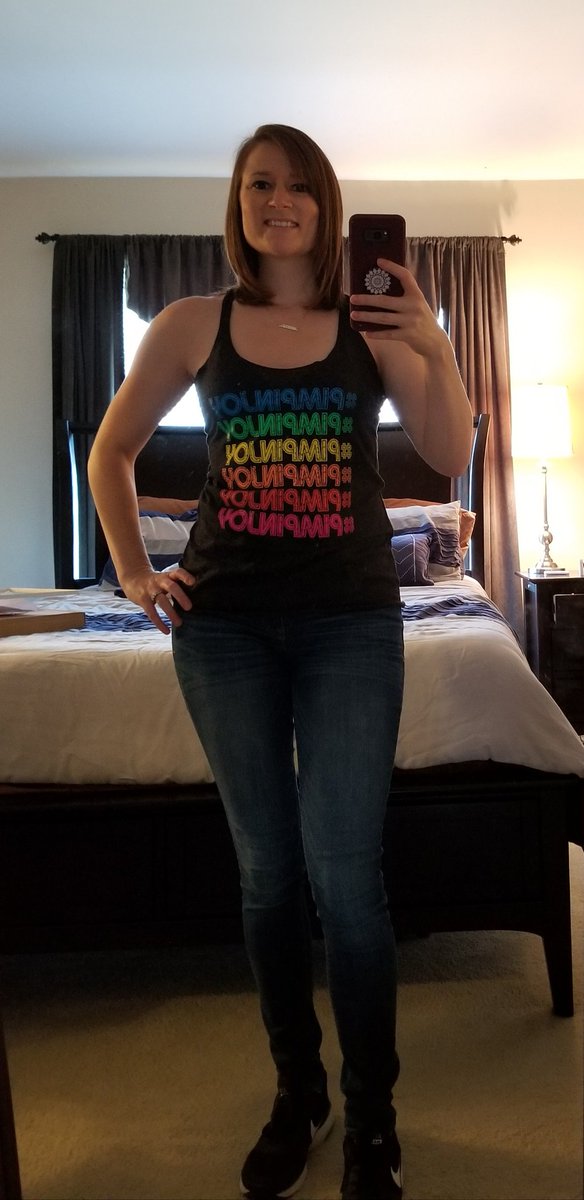 VGreatwood's tweet photo. My #JoyWeek2018 #pimpinjoy tank arrived! Cool shirt, good message, and benefits military vets. @bobbybonesshow @mrBobbyBones thank you for supporting our military. I appreciate yooooouuuuu! #navywife https://t.co/NdiGk2dooH