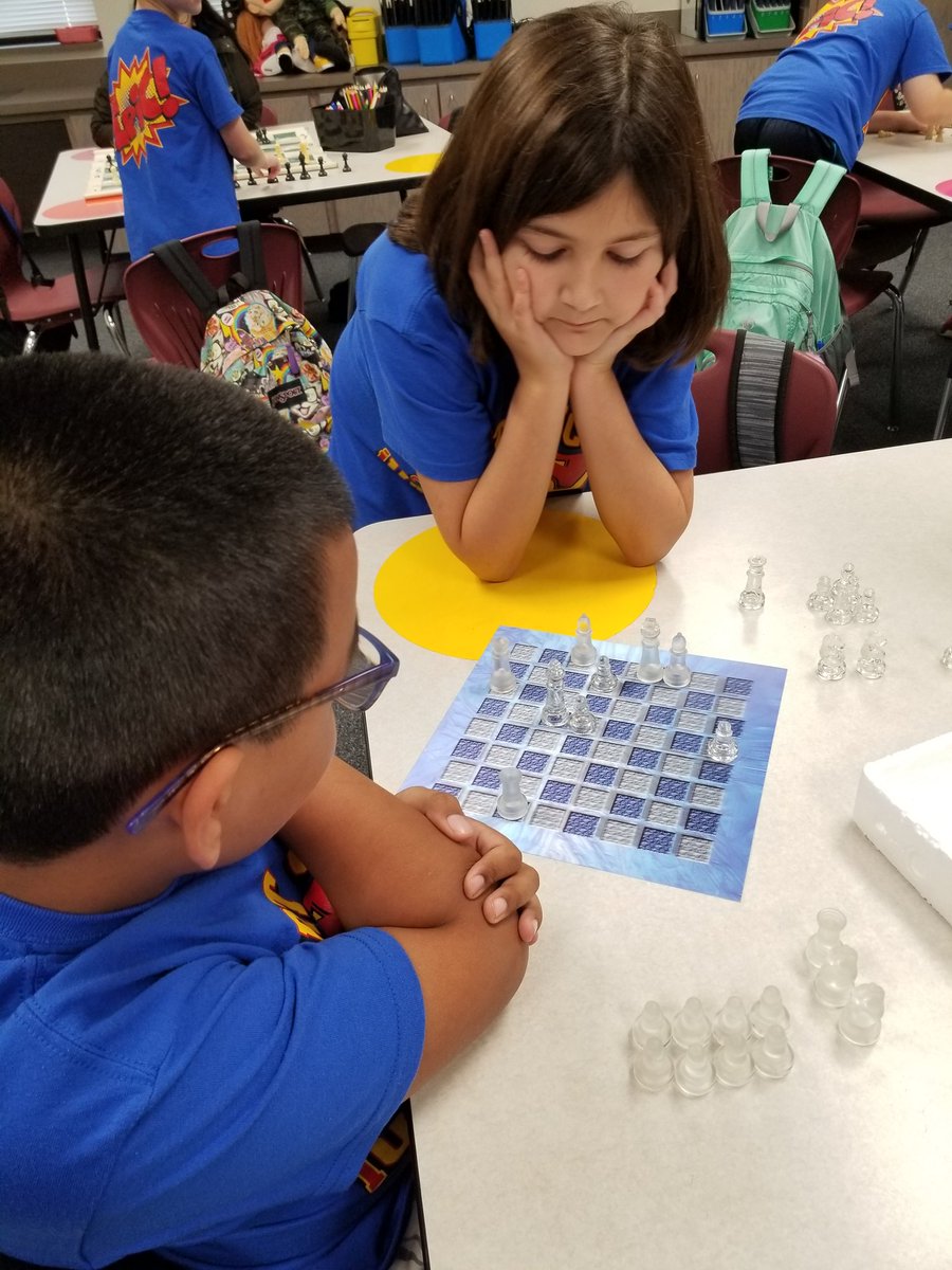 WatsonFC17's tweet photo. Another great Enrichment Friday!! Practicing our chess skills!! #fortconchoiuniversity https://t.co/qwqlFWqtru