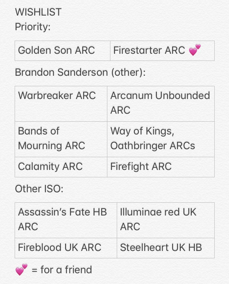 WL updated. ARCs & special edition finished copies for trade are pictured. Priority is Golden Son ARC, been searching 9 months for it. DMs open. #arcsfortrade #booksfortrade