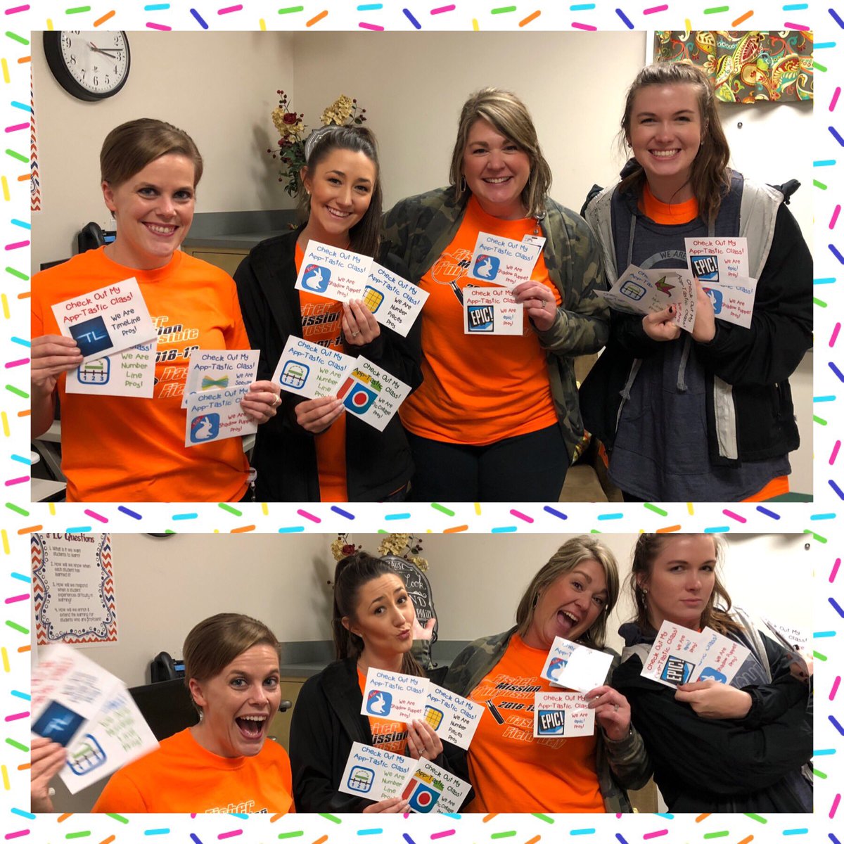 kaylahicks1515's tweet photo. Teams that #AppTasticChallenge together have more funππ. Way to go @spalacios0719 @tillerym111 @juliewricketts @majudd2 @FisherElem https://t.co/jWu7bCWHy0