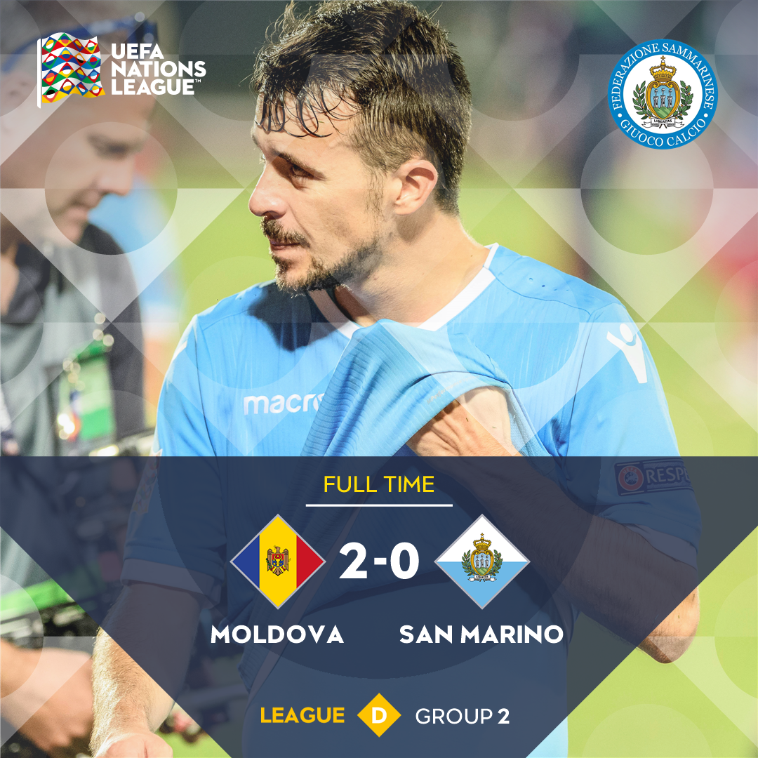 FSGC_official's tweet photo. #NationsLeague | #MOLSMR | @EURO2020
FULL TIME | Moldavia-San Marino 2-0 https://t.co/hRhbGILtoB