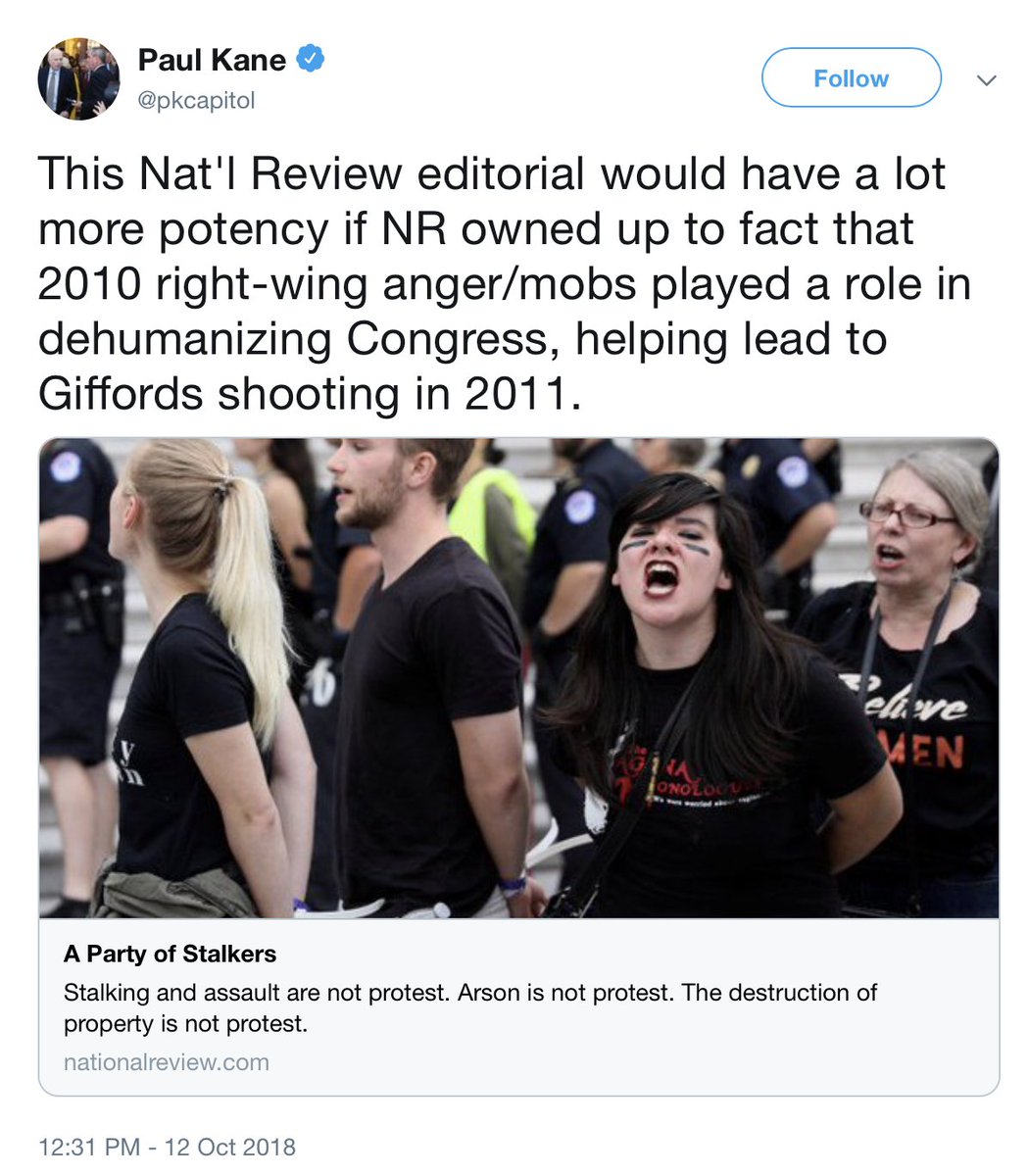 Washington Post hack Paul Kane goes back to blaming conservatives for Giffords shooting