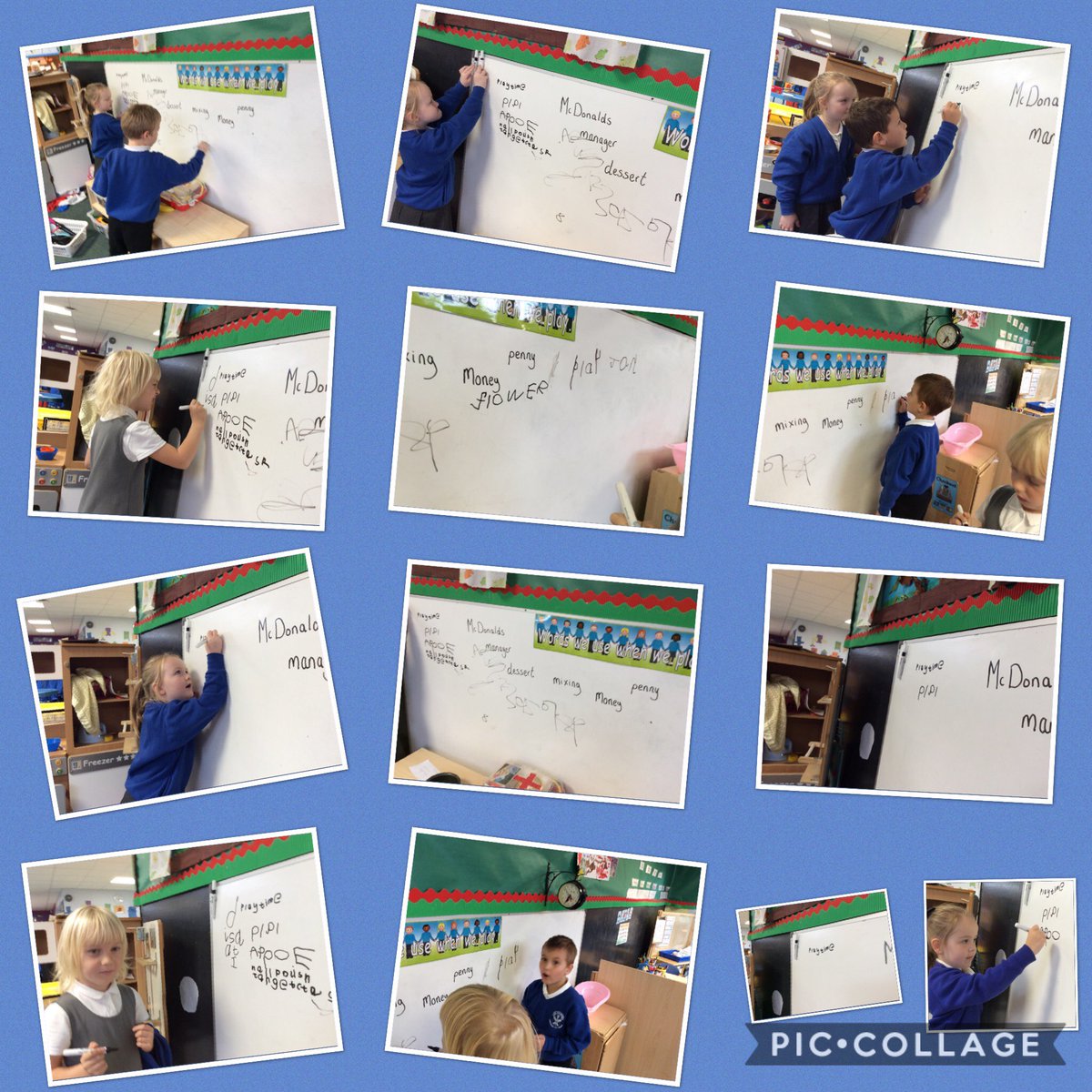 EyoMrsmcp's tweet image. We have opportunities to develop our vocabulary and writing skills as we play. #wordsweuse #vocabulary #commonwords #writingskills 📝😀 @primaryandrew @MissMcKeown19 @MrsMeza_