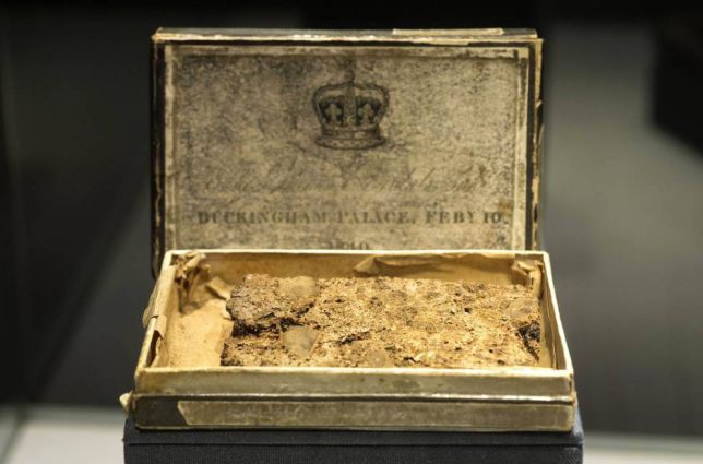 Wedding cake, anyone?  Well, it is from Victoria and I's 1840 nuptials but... #RoyalWedding and all.   Prince A.