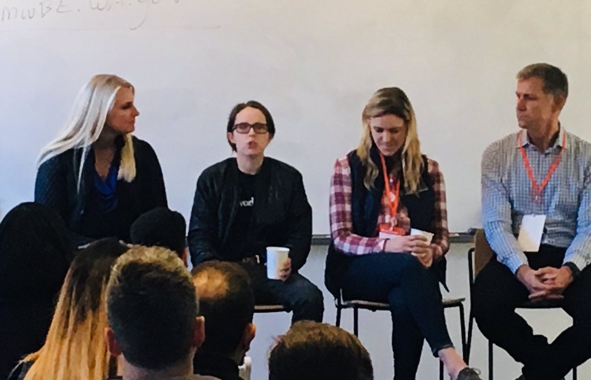 SuzMargo's tweet photo. @SEAstartupweek “StartUp Labs” panel: @E_Scallon talks unlocking the future at @WeWorkLabs , @ShaunaCausey talks ‘operate in the present, yet see the future” at @create33pnw with @tamccann of @psl , #LaurenKrainskj of @allen_ai & moderated by @dkihanya #ssw2018 #startuplabs https://t.co/nOKzpRR721