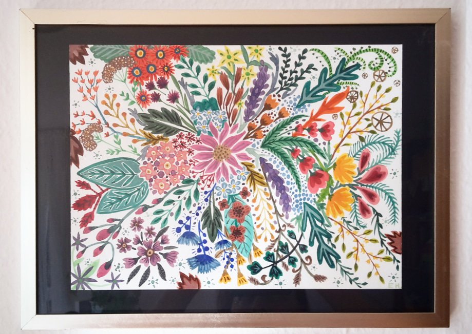 TheDrawnie's tweet photo. Throwback-not-Thursday but throwback to one year ago when I was able to finish my first abstract flower pattern that was a birthday present for my mum.
I remember struggling with this one but considering I think it still turned out well.  #throwbacknotthursday #throwbackoneyear https://t.co/8IiVQTXDSI