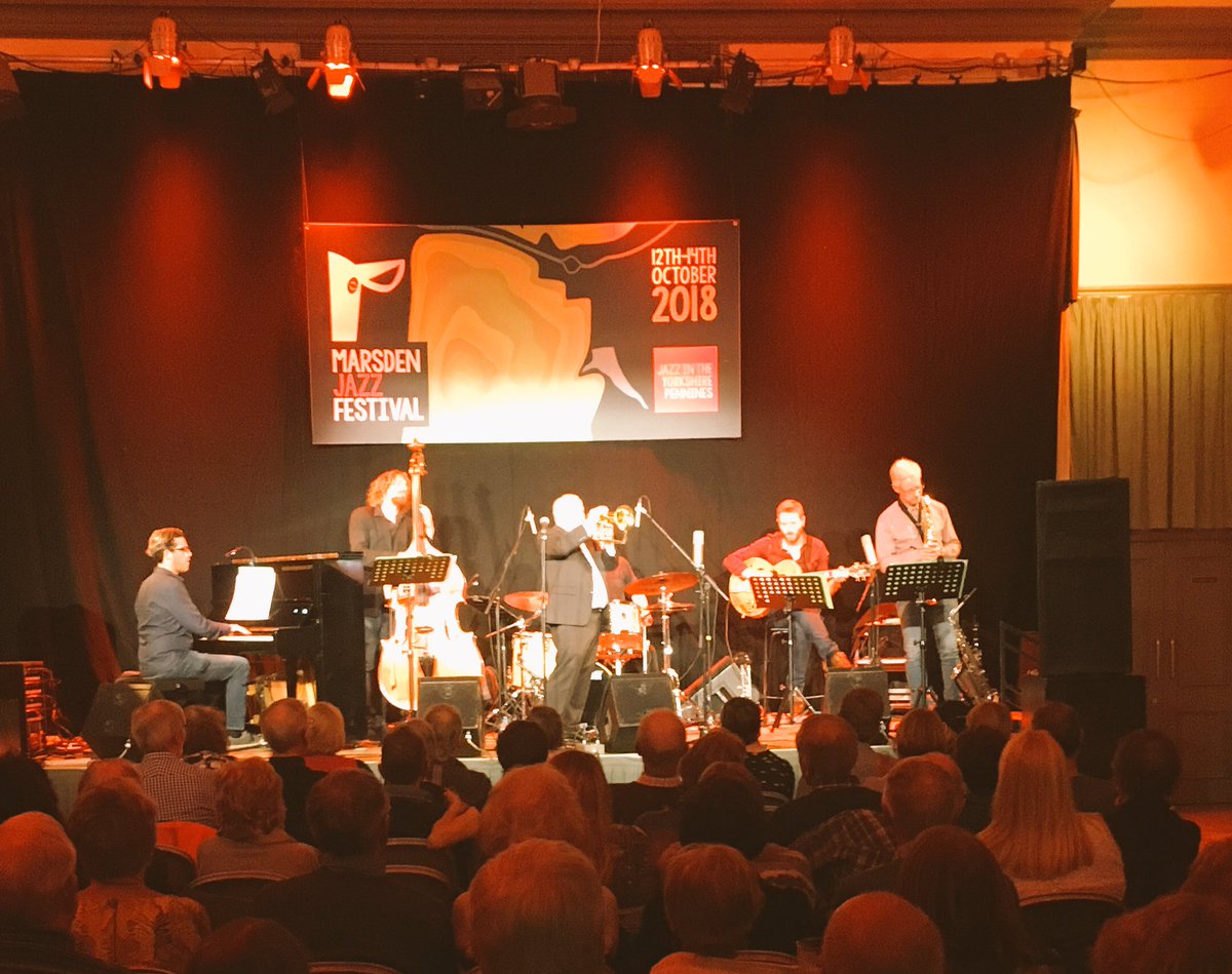 chasball4's tweet photo. Finally despite the wind, music is live all over the village. @MarsdenJazz from #newstream at the Legion, Ray Davies Songbook vol 2 at the Parochial Hall to Enrico Tomasso band at the @MarsdenHub - which is stunning. Looking forward to the weekend. https://t.co/b3qerA9XSo