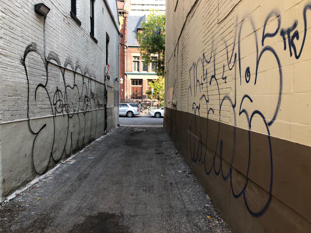 DowntownYonge's tweet photo. Can you spot the difference? Here's an example of one of the things our wonderful #CleanStreetsTeam does best! #YongeCleans https://t.co/PQsUONIG3f