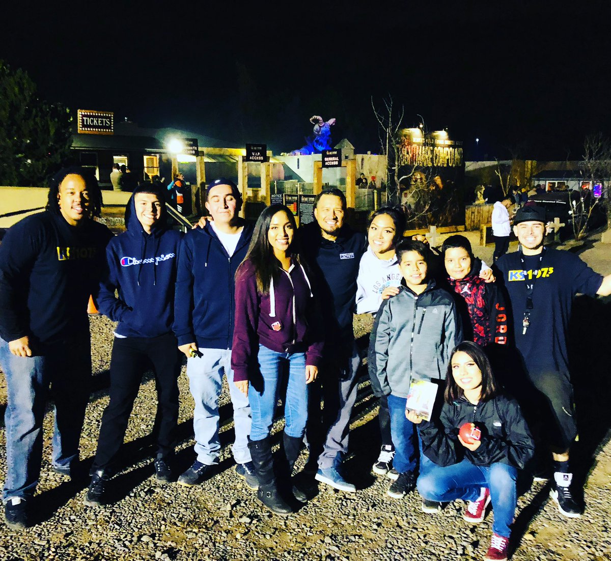 KS1075's tweet photo. Be like these lucky listeners! Join @itsmeTONYV and KS1075 tonight starting at 7PM at The Frightmare Compound! The first 10 people to find me, go in for FREE with him, VIP! 108th and Old Wadsworth. Scare you there! π€‘π»π #TheFrightmareCompound #KS1075 https://t.co/VjOtcdpjhM