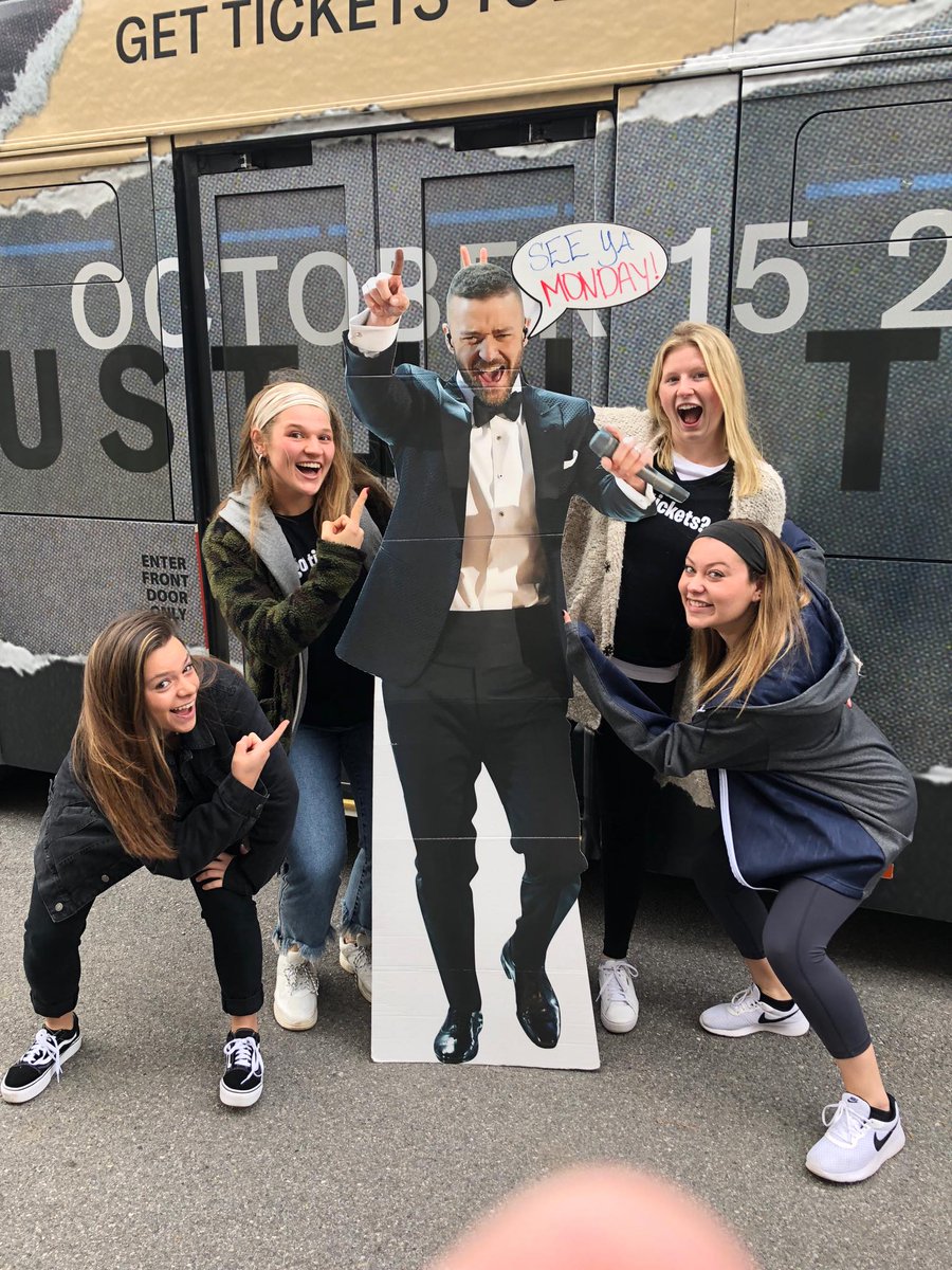 JordanCenter's tweet photo. #WeAre ready for the @penn_state Homecoming Parade tonight! Can you spot the @jtimberlake @CATABUS? Parade starts in an hour! #motwtour #jordancenter https://t.co/Asu8wR6pxY