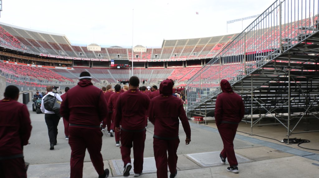 GopherFootball's tweet photo. Quick stop at Ohio Stadium. Now off to the hotel for the evening. 

#Gophers #SkiUMah #RTB https://t.co/uH5Mc4TwKO