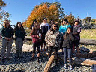 Gr. 8's from Shoreline honour Indigenous Traditions by paddling in their Coast Salish Canoe from Songhees to Fort Rodd Hill today. Once ashore, they acknowledged the traditional territory &amp; created a pit cook to prepare a traditional feast w/ <a href="/ParksCanada/">Parks Canada</a> &amp; Songhees Nations.