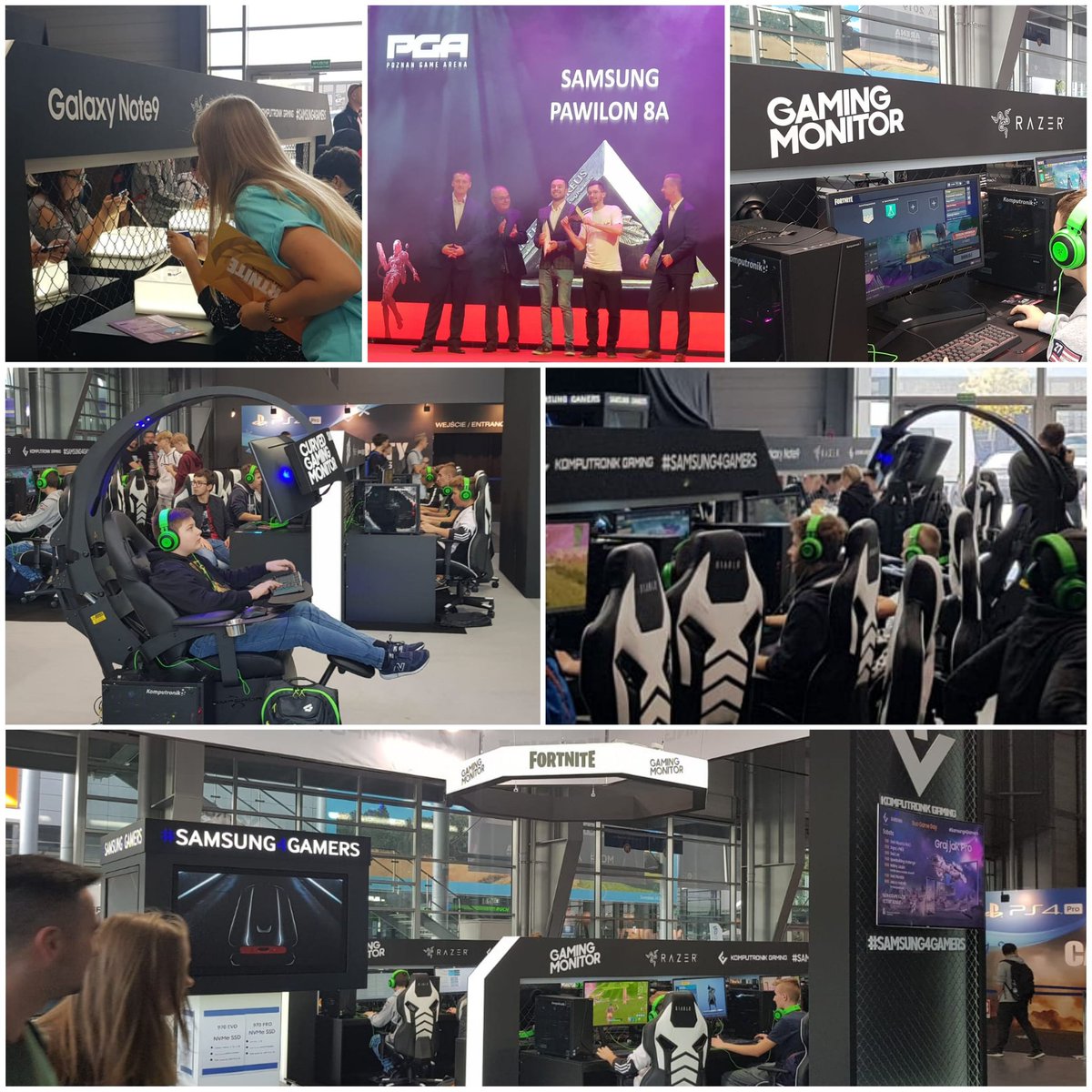 Great showcase of our Polish team!! Best booth at #PosnanGameArena and cool Samsung Gaming products at the Samsung/Komputronik stand. #UltimateGamingChair #Diablo #C27HG70 #Samsung4Gamers