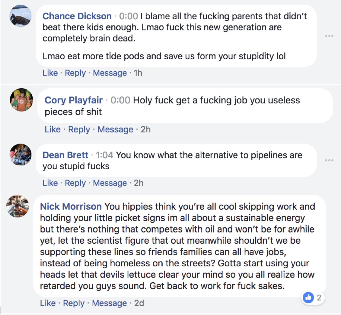 EmmaJackson57's tweet image. Myself and other climate justice organizers (esp women) across AB regularly receive violent and misogynistic comments + threats. 

It shouldn't cost this much to stand up for a habitable future. It shouldn't cost this much to disagree. 

Solidarity @Tzeporah. #WeAreBetterThanThis