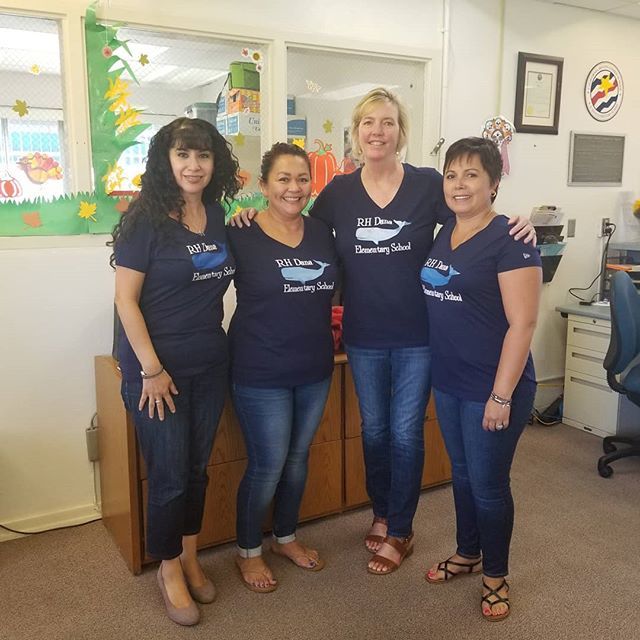 RHDANAES's tweet photo. The rockin RH Dana office staff sporting our new Friday staff spirit wear! https://t.co/287TbM6Dup https://t.co/cao5fqh834