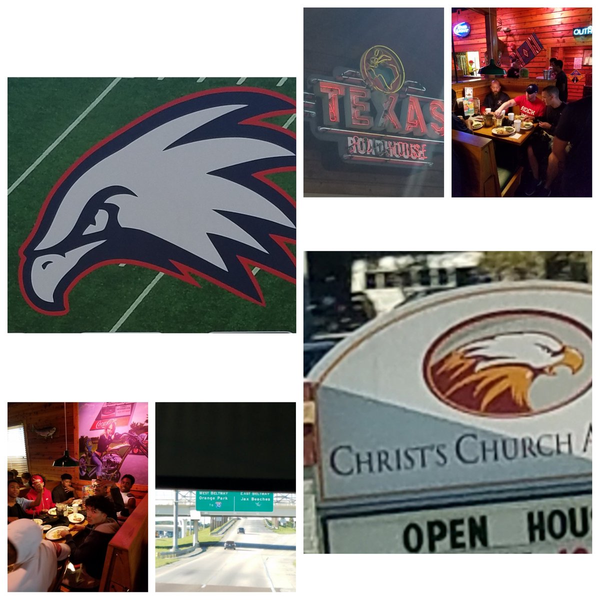 PHS_EaglesFB's tweet photo. Poinciana Eagles vs Christ Church Academy Eagles.
#BusinessTrip
#Brotherhood 
#BuyinSellout 
#PassionPridePoinciana https://t.co/qJiQhvrmOe
