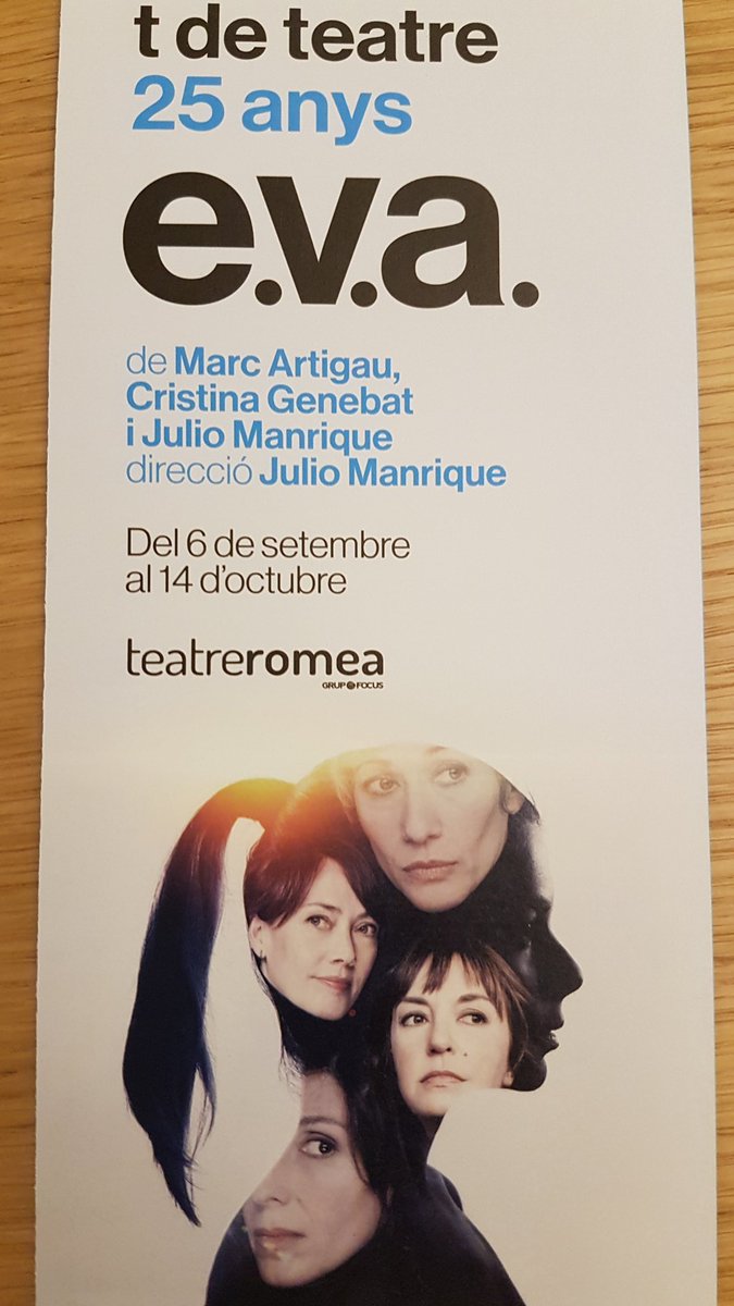 Andreu Arroyo i Samsó 🎗 (@andreuarroyo) on Twitter photo Queden 2 dies, però si podeu aneu al <a href="/Teatre_Romea/">Teatre Romea</a> a veure EVA de <a href="/TdeTeatre/">T de Teatre</a>. Molt recomanable! Queden 2 dies, però si podeu aneu al <a href="/Teatre_Romea/">Teatre Romea</a> a veure EVA de <a href="/TdeTeatre/">T de Teatre</a>. Molt recomanable!
