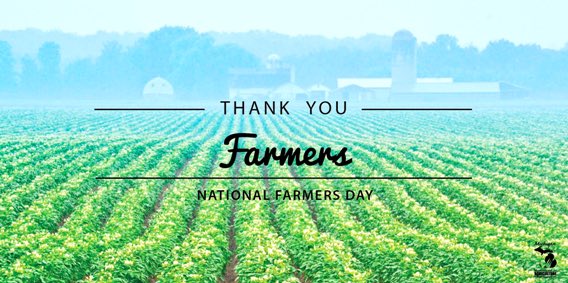 To those who work in acres rather than hours, can tell the difference between 4.6 and 4.8 MPH, and keep us from being naked, hungry and sober... we thank you! #NationalFarmerDay