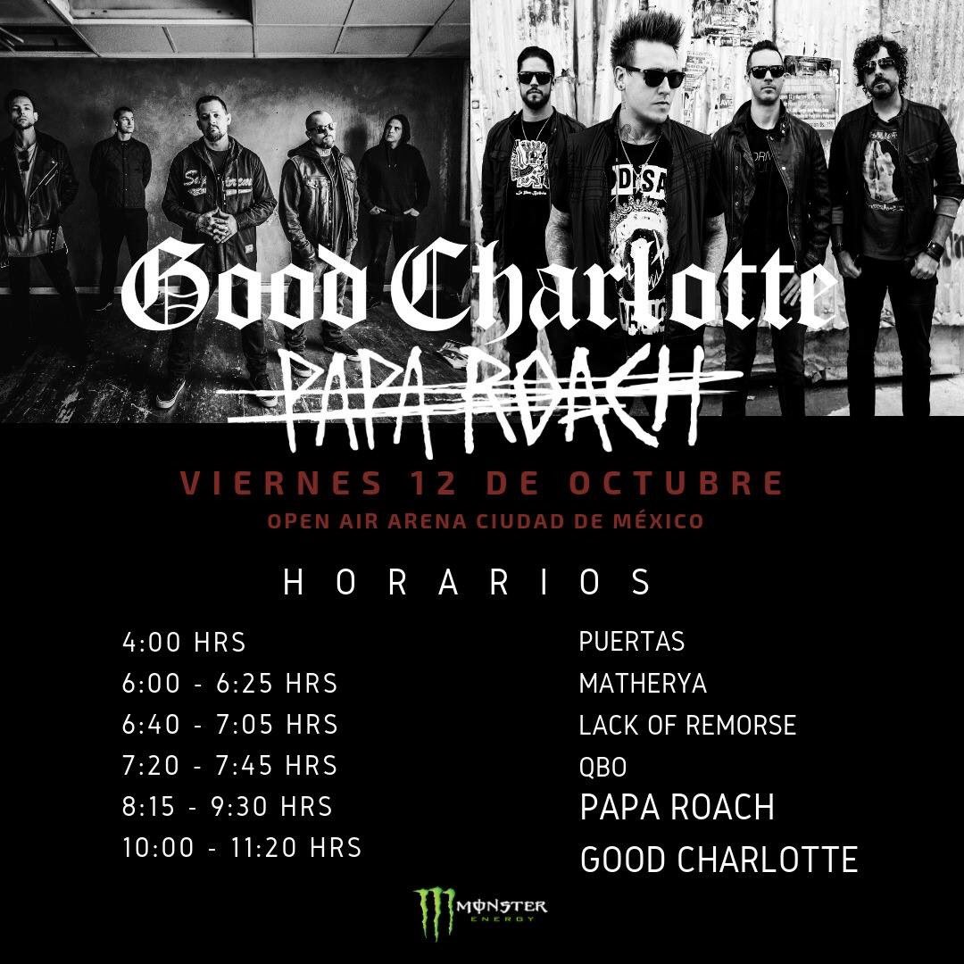 👉🏻Hoy <a href="/paparoach/">Papa Roach</a> &amp; <a href="/GoodCharlotte/">Good Charlotte</a> en open air <a href="/ArenaCdMexico/">Arena CDMX</a>  
Boletos aún en taquillas 👈🏻