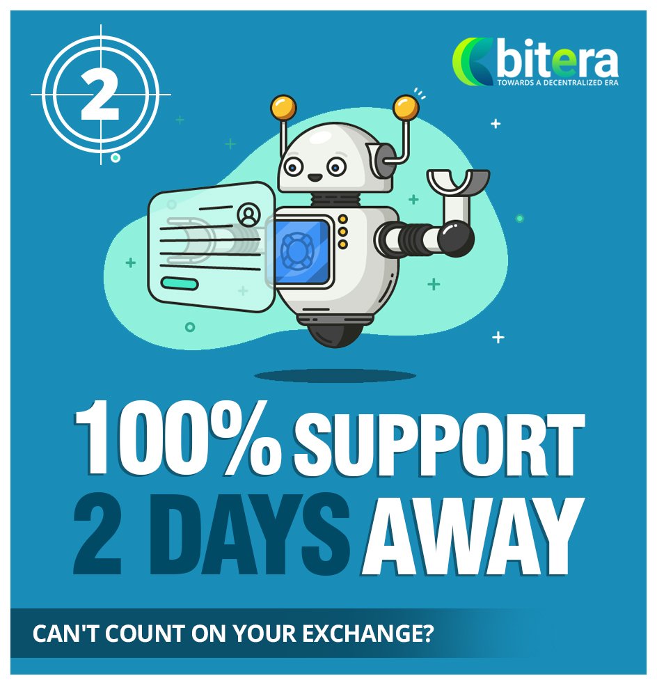 bitera_exchange's tweet photo. An #exchange you can #count on – Just 2 days away.
➡➡ https://t.co/kaig4lZU6q
#Bitera #We_Love_Banks_LOL #cryptocurrency #bitcoin #blockchain #crypto #btc #airdrop #trading #mining #ripple #altcoin #Exchange https://t.co/F4WGmgluqn