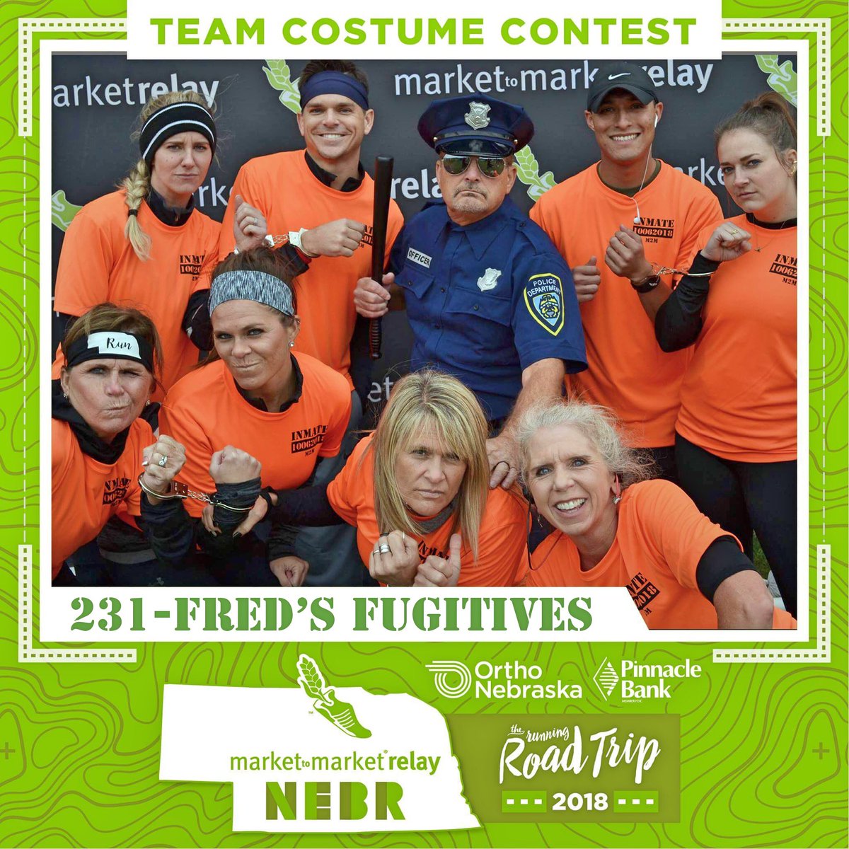 fhelmink's tweet image. Fun memories from the @m2mrelay last week. Go Fred’s Fugitives! #market2marketrelay