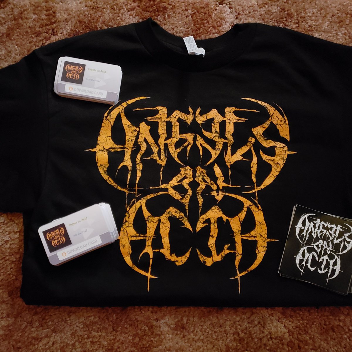 angelsonacid's tweet photo. New Angels On Acid shirts, stickers, and download cards are here for the new release!!! https://t.co/82PYgBpctc