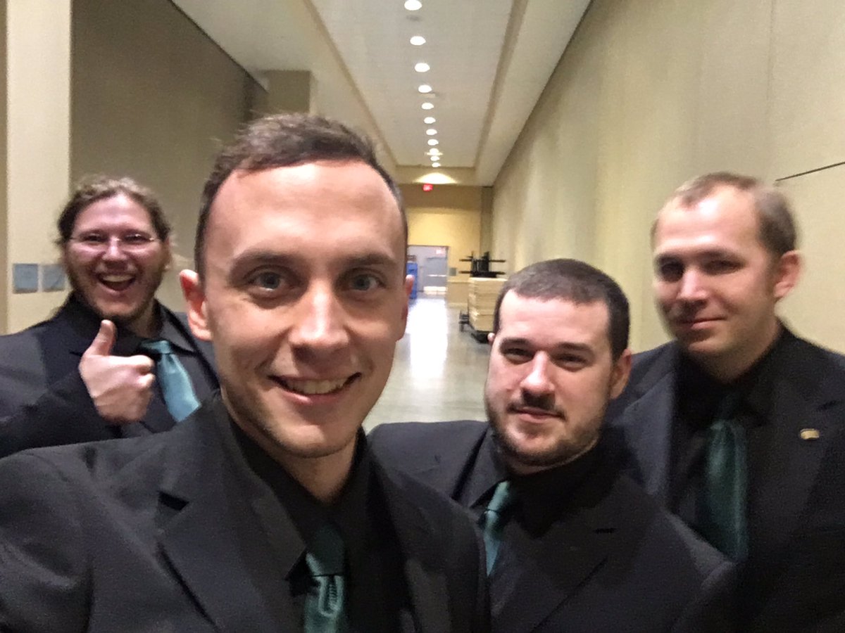 We took this selfie just before taking the stage earlier. We feel really good about our performance!